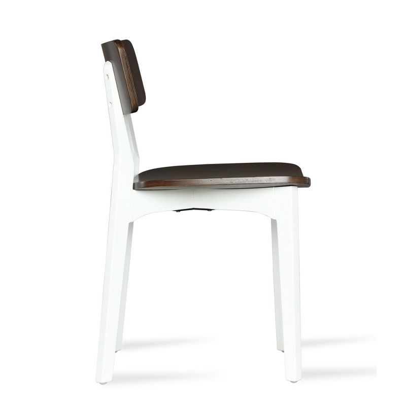 2pk Varick Two-Tone Dining Chair Walnut - Novogratz