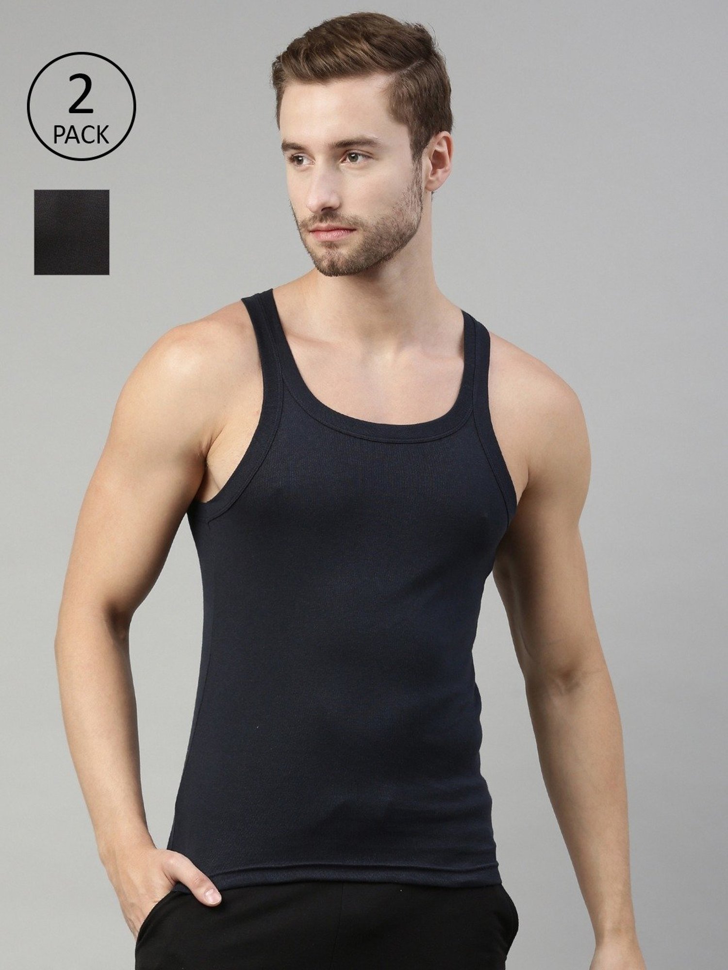 Dixcy Scott Originals Multi Cotton Regular Fit Vest - Pack Of 2