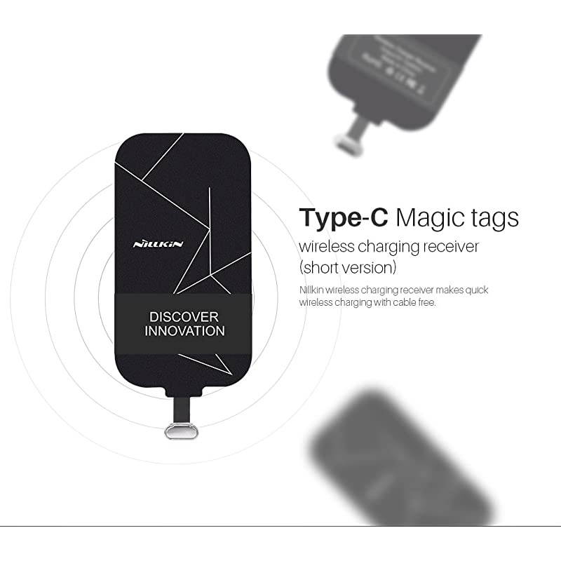Short Version Type C Wireless Charging Receiver  Magic Tag USB C Qi Wireless Charger Receiver Chip for Google Pixe23aNexus 6P and Other USBC Phones
