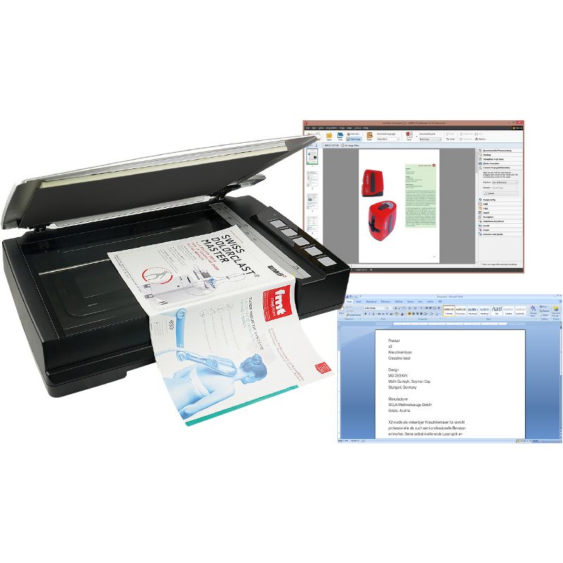 Plustek OpticBook A300 Plus Flatbed Scanner - 600 dpi Optical - 48-bit Color - 16-bit Grayscale - USB
