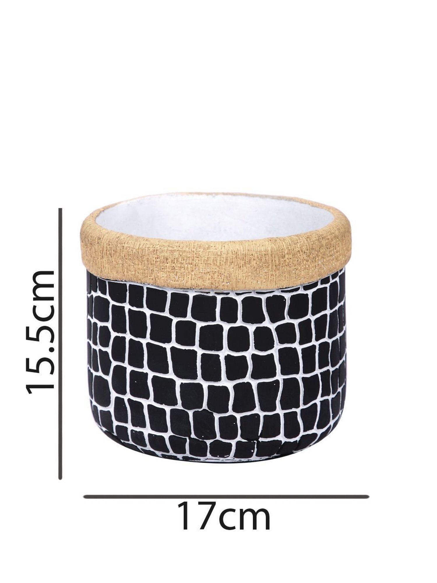 Tayhaa Black Ceramic Planter