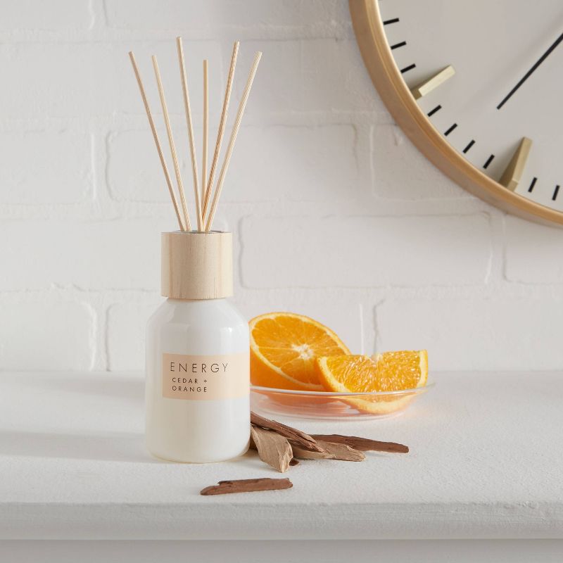 73.9ml Glass Wellness Reed Oil Diffuser with Wooden Cap Energy Candle - Project 62™