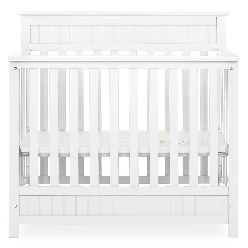 Dream On Me Aspen 4-in-1 Convertible Mini Crib - White