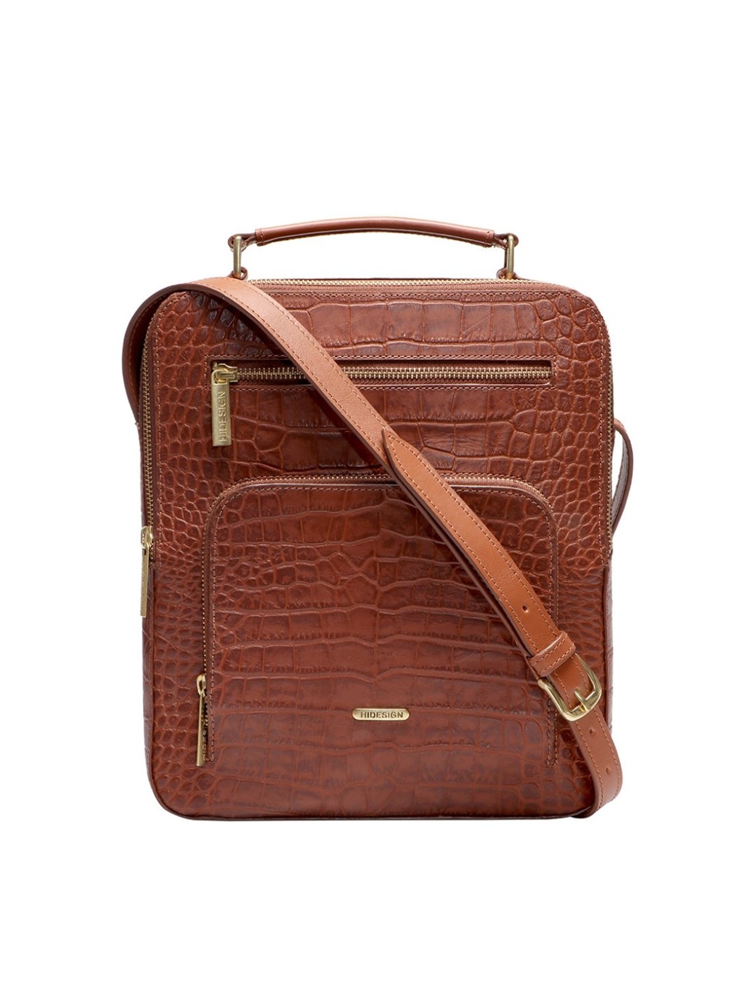 Hidesign Manhattan Draper 02 Tan Leather Sling Handbag