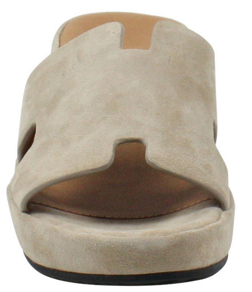 L'Amour Des Pieds Catiana Suede Platform Wedge Slides