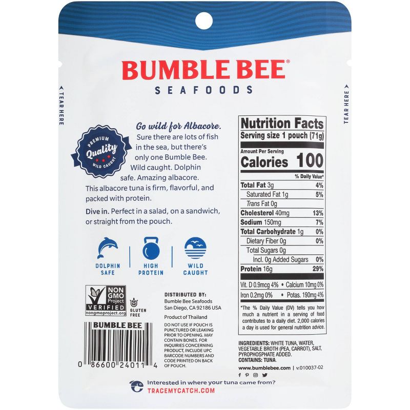 Bumble Bee Albacore Tuna in Water - 2.5oz
