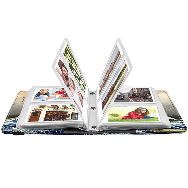 Mini Photo Album for 3-Inch Film - 104 Pockets Album for Fujifilm Instax Mini 11/Mini 9/Mini Link Printer/Mini LiPlay, Canon Ivy CLIQ, Polaroid, Kodak Instant Print Camera, Rose Gold