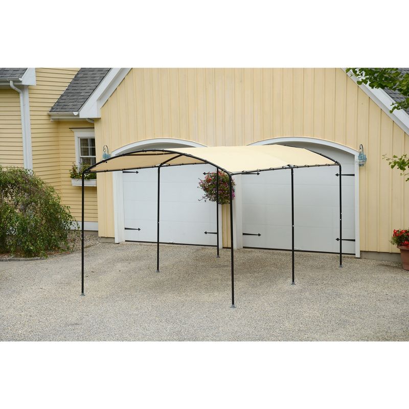 Caravan Canopy Domain 10 x 20 Foot Straight Leg Instant Canopy Tent Set, Black