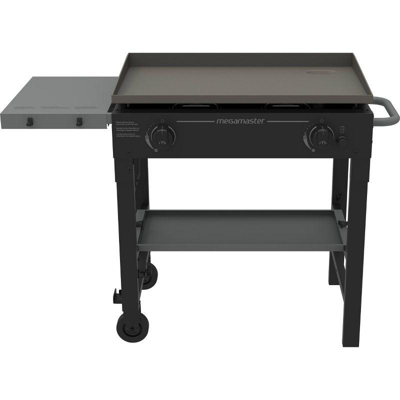 Megamaster 720-0785ASP 2 Burner Griddle Grill with Stainless Steel Spatula