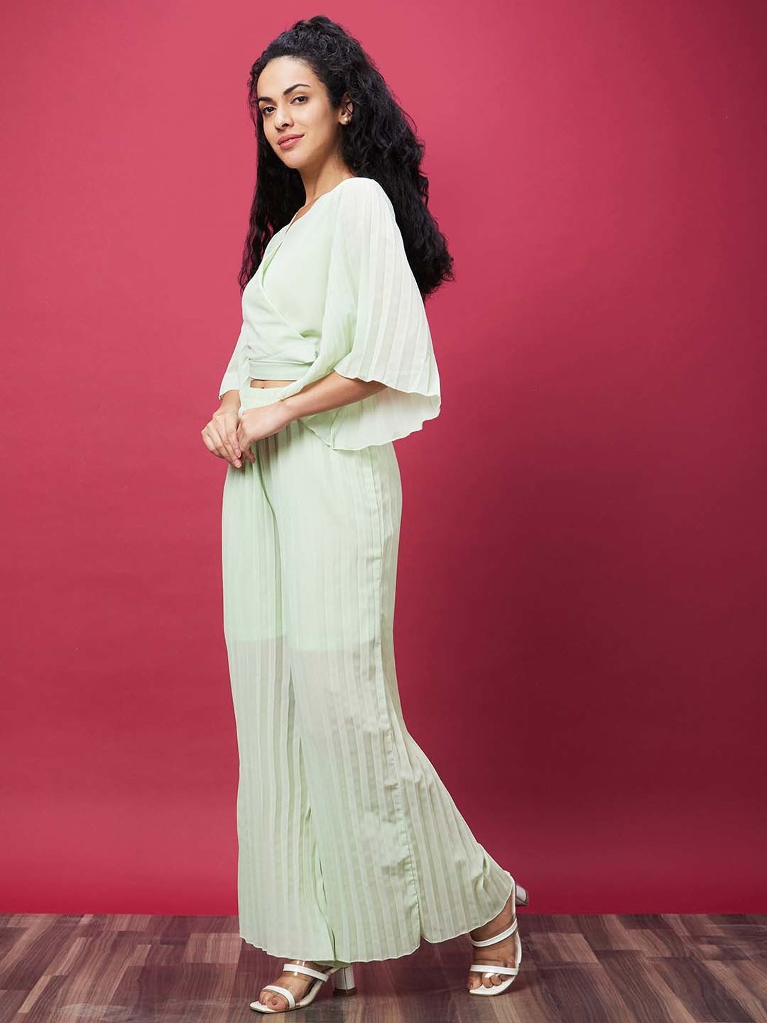 Globus Green Top With Palazzo