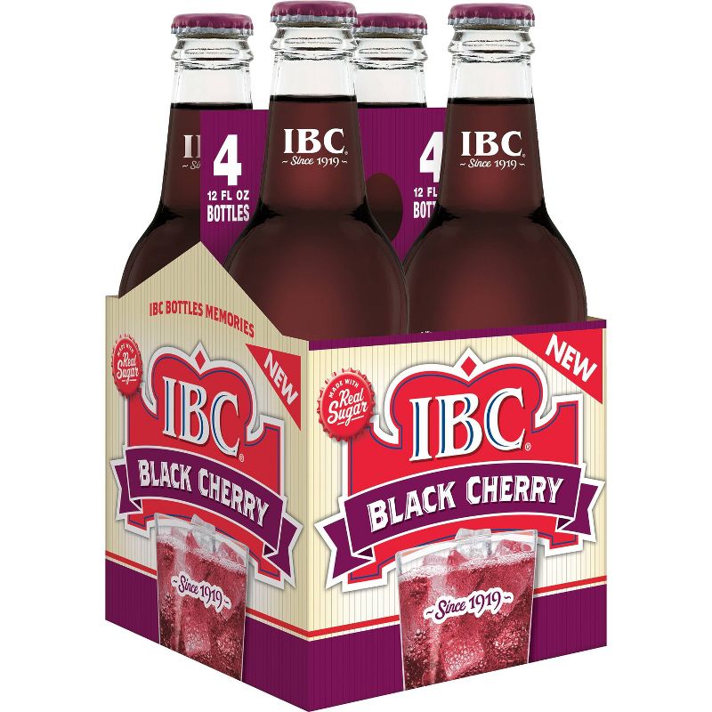 IBC Black Cherry Made with Sugar - 4pk/12 fl oz Glass Bottles