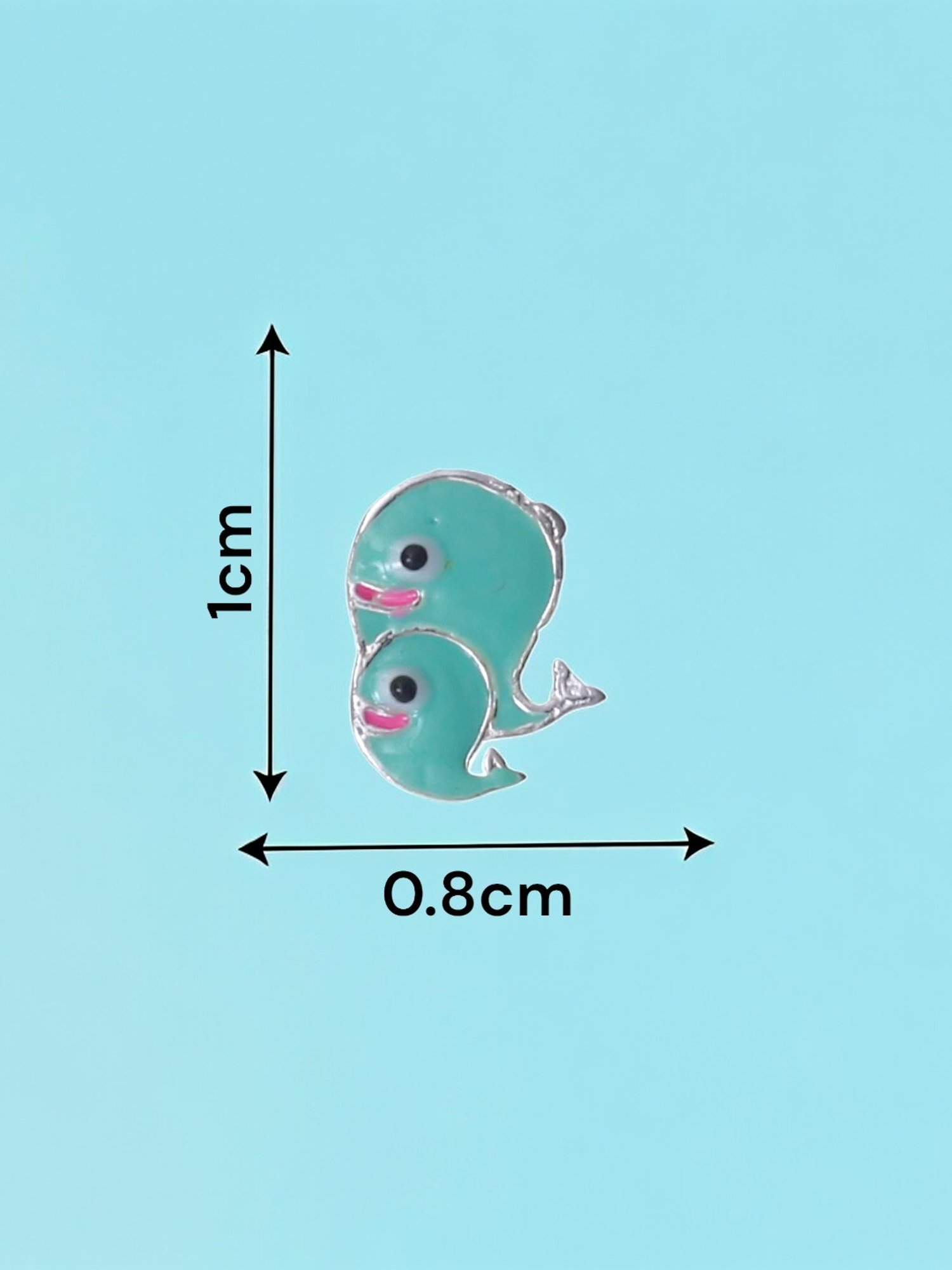 Taraash 925 Sterling Silver Blue Whale Earrings for Kids & Girls