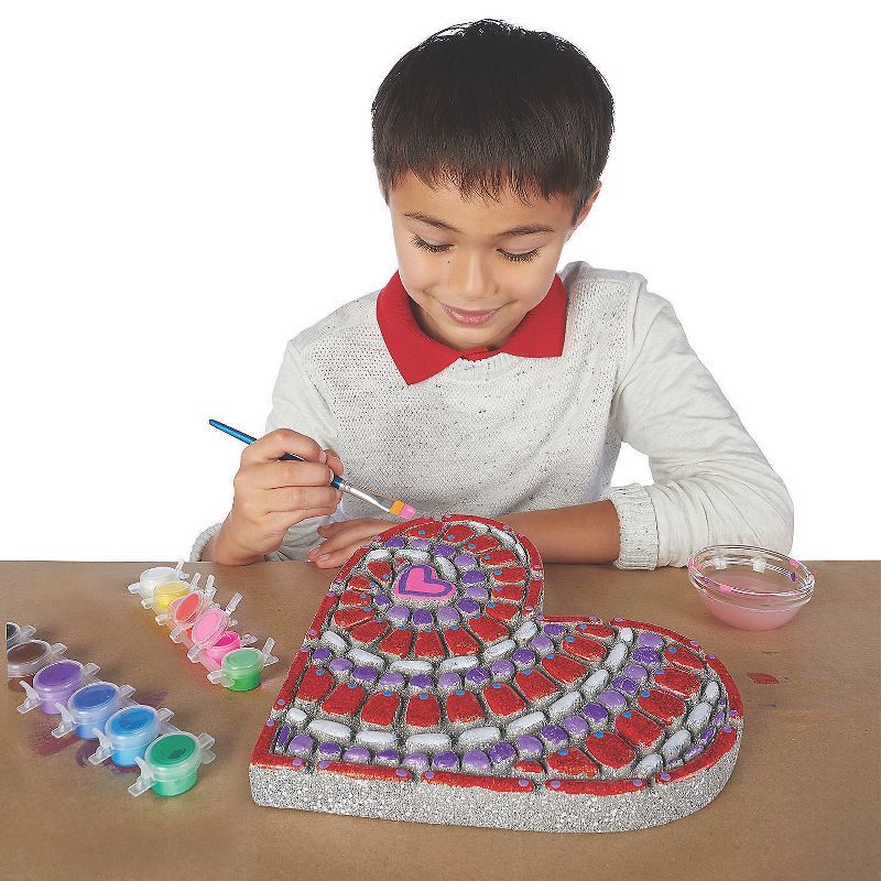 MindWare Paint Your Own Stepping Stone: Heart - Creative Activities -14 Pieces