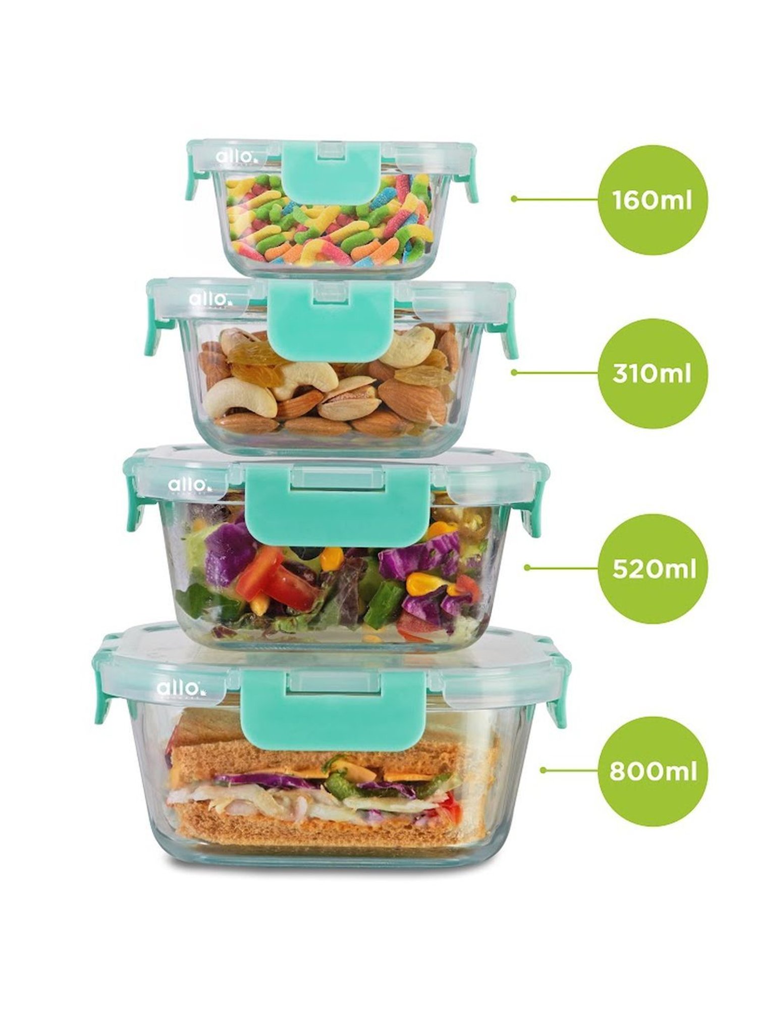 Borosilicate Glass Containers with Lids Microwave Safe Container for Glass Food Storage Containers