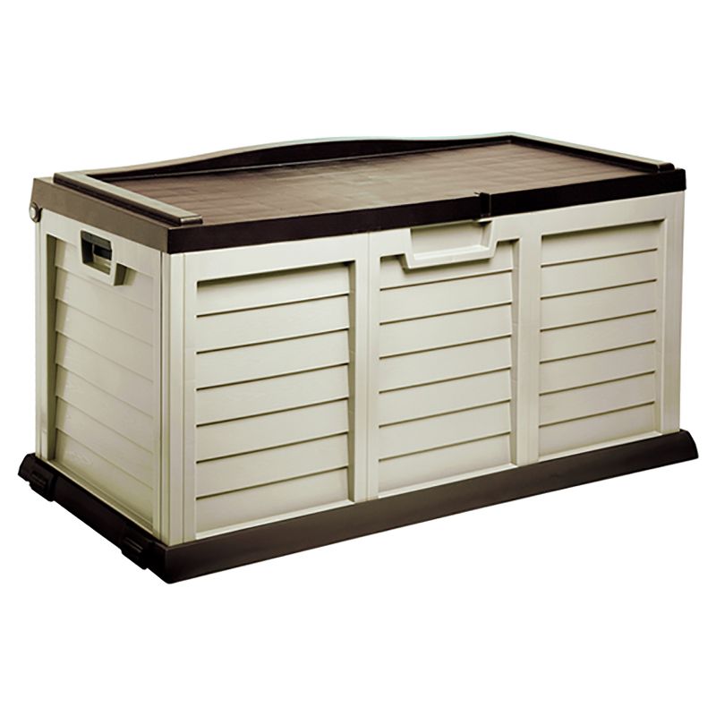 Deck Box With Sit On Cover 103 Gallon - Mocha/Brown - Starplast