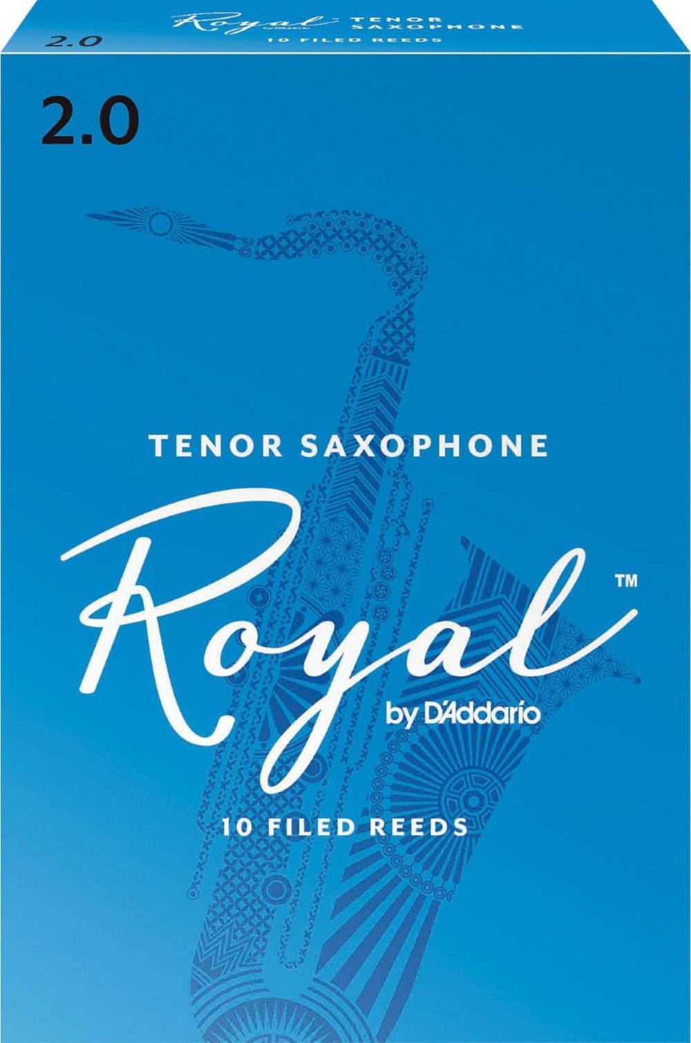 Rico Royal Tenor Saxophone Reeds, Box of 10 Strength 2