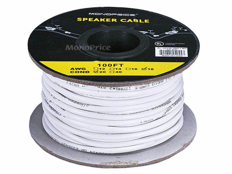 14AWG Speaker Wire  Pro Series 14 AWG Gauge Speaker Wire Cable 500 Feet 1524 Meters Great Use for Home Theater Speakers and Car Speakers White