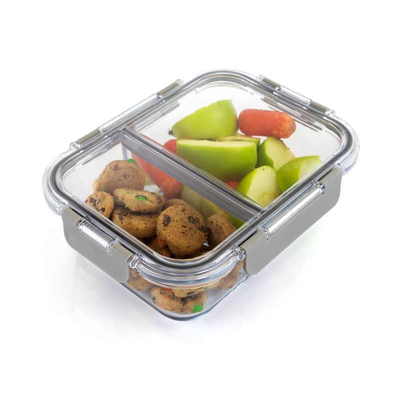 Weight Watchers 2 Section Glass Portion Control Lunch Container with Lid