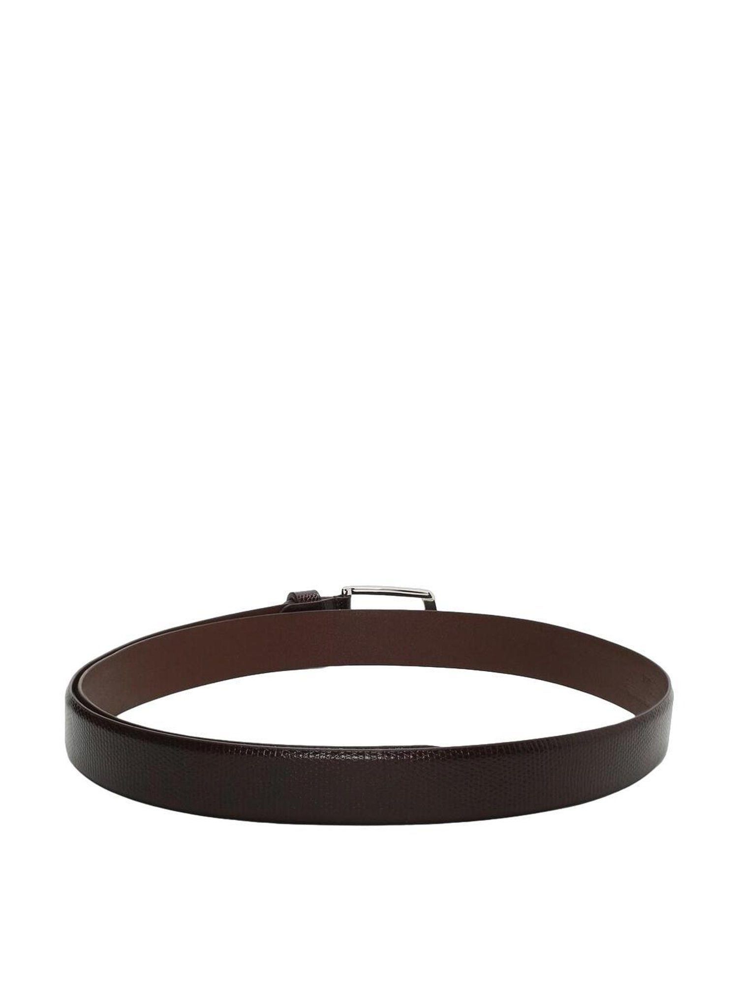 Crusset Black Leather Formal Belt for Men