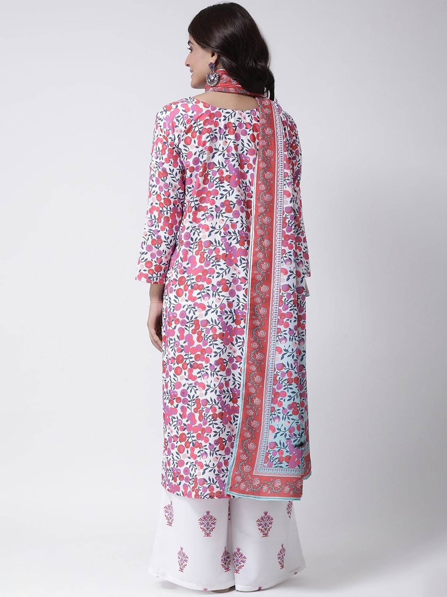 Hangup Pink & Blue Printed Dupatta