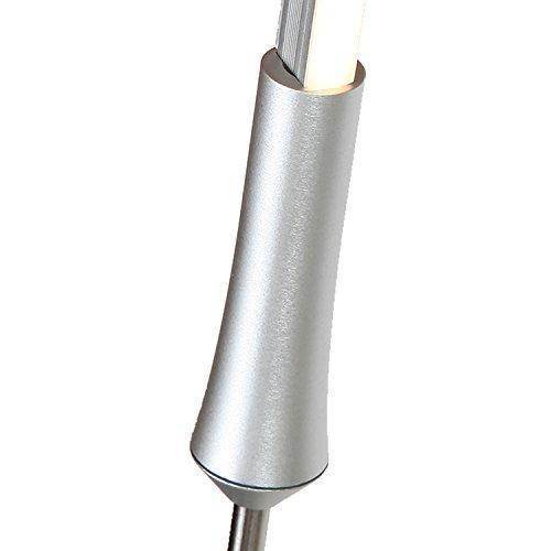 Brightech Sparq Arc LED Floor Lamp - Curved, Contemporary Minimalist Sleek Lighting &ndash;Glowing Warm White Light for Living Room, Bedroom, Dorm, or Office- Energy Efficient Dimmable Arched &ndash; Silver