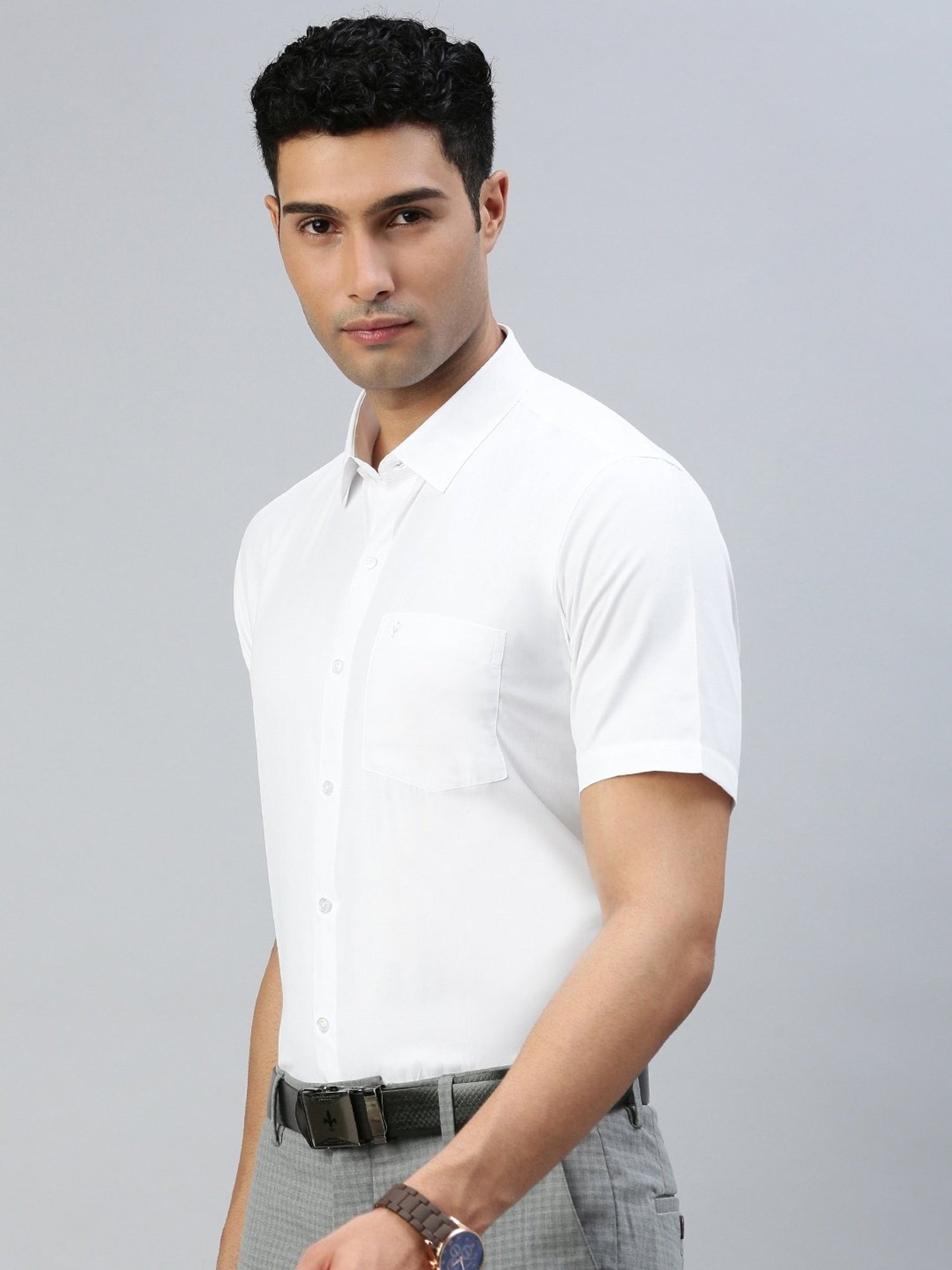 Ramraj White Regular Fit Shirt - Pack Of 2