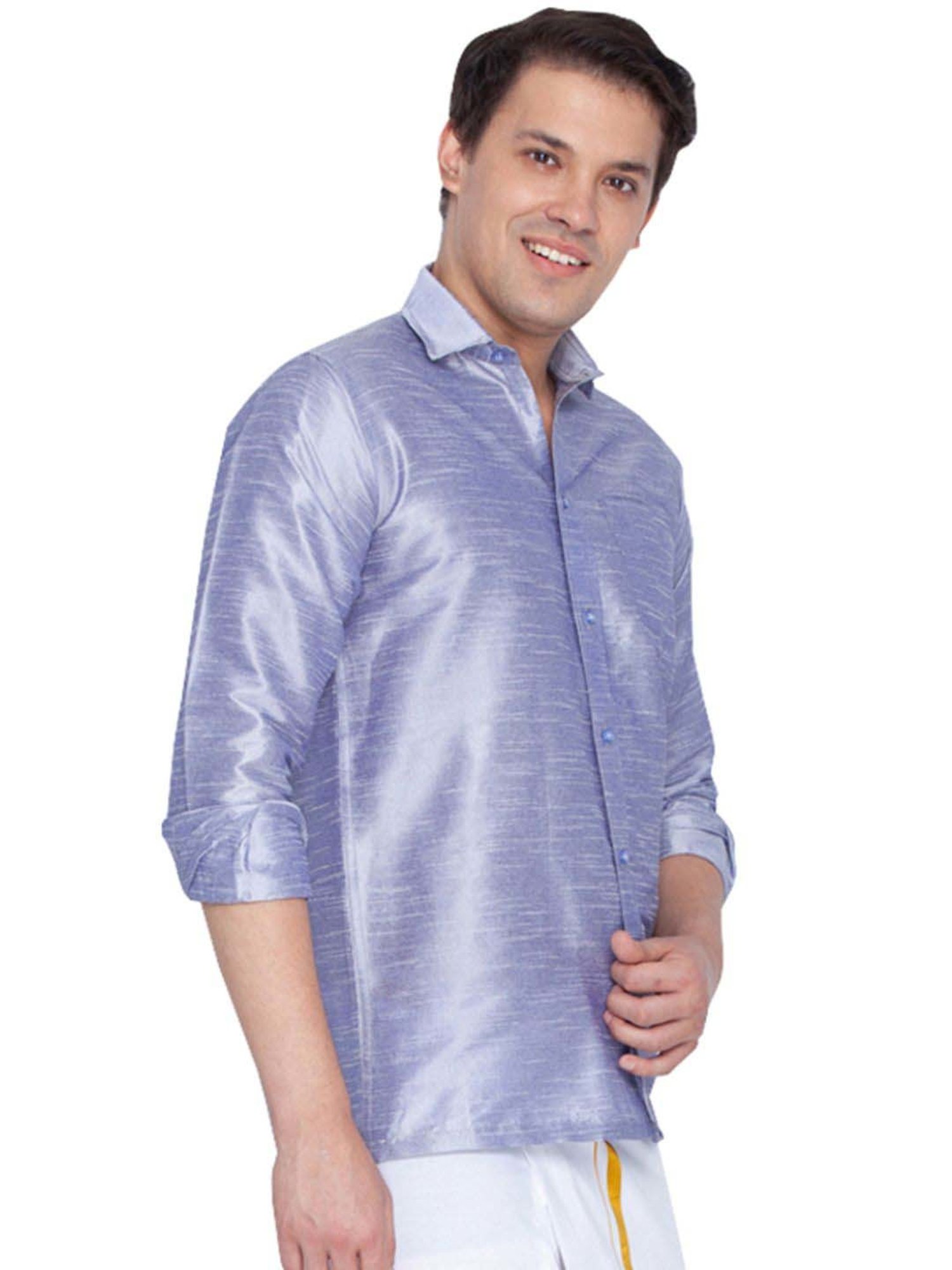 Ramraj Light Pink Regular Fit Shirt