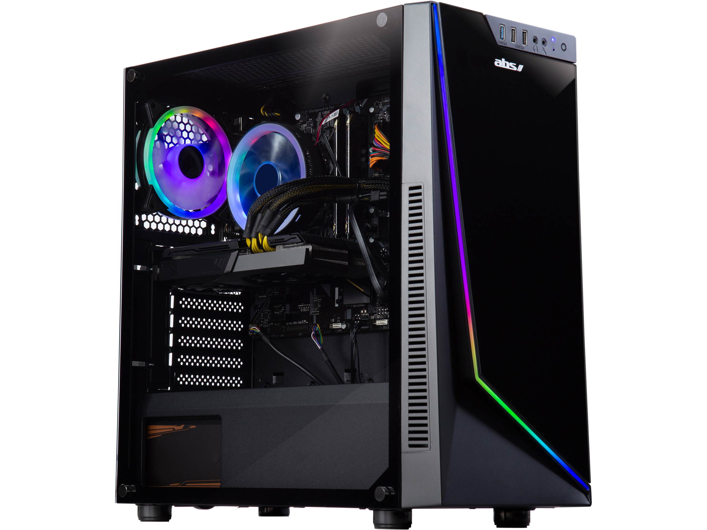 ABS Gladiator Gaming PC - Intel i7 10700KF - GeForce RTX 3070 8GB - 16GB DDR4 3200MHz - 1TB M.2 NVMe SSD - EVGA CLC 280MM RGB AIO - Windows 10 Home 64-bit