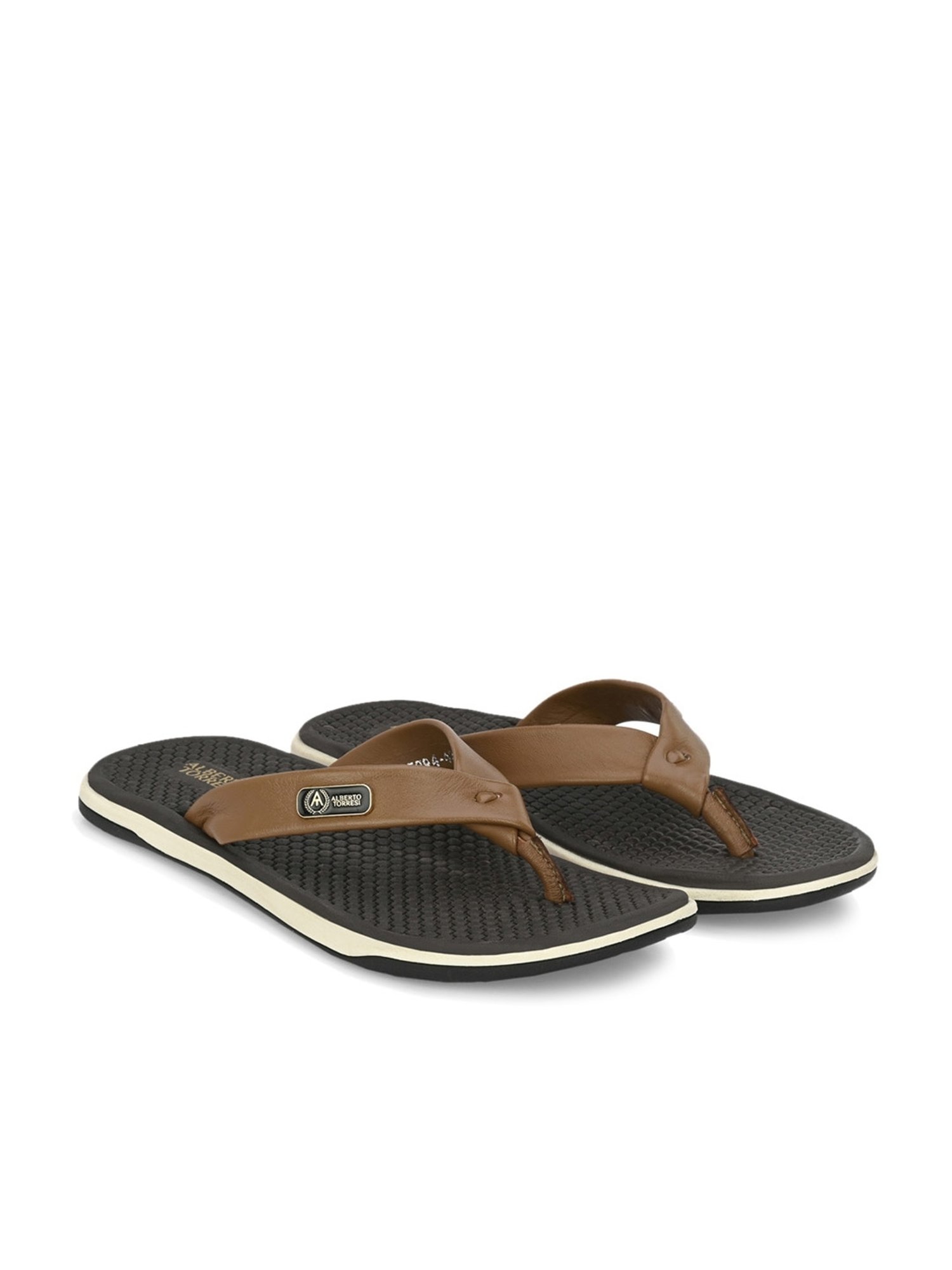 Alberto Torresi Men's Tan Thong Sandals