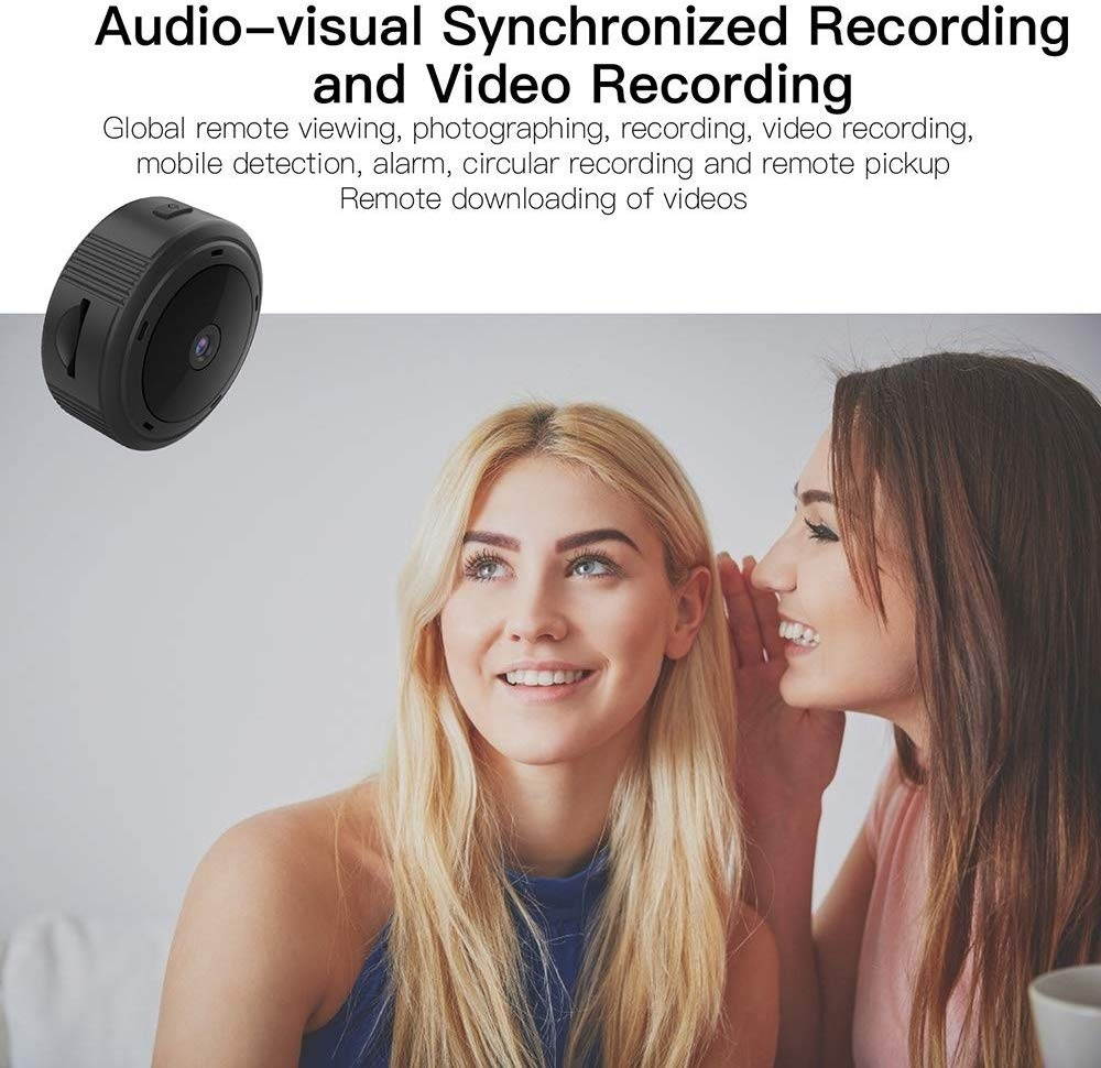 Spy Camera Wireless Hidden Mini WiFi Camera 1080P HD Smallest Security Cameras for Home Car Office with Wide Angle Video Recorder Night Vision Loop Recording APP Support W10