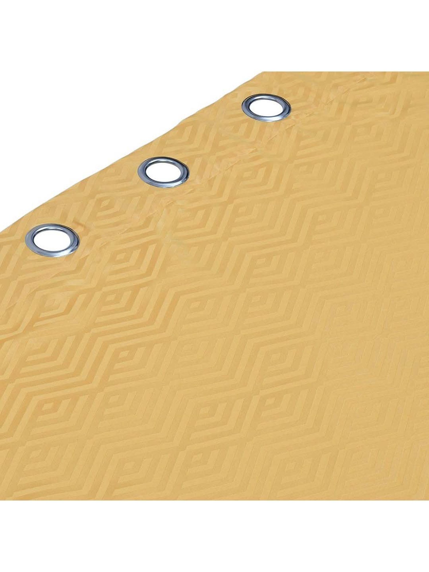 @home Veera Yellow Polyester 5 Ft Window Curtain - Set of 2