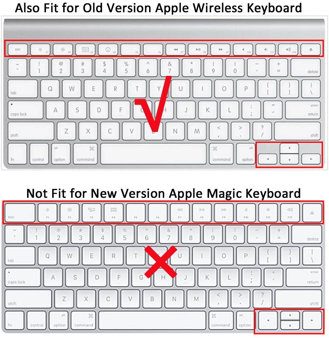 LENTION Silicone Keyboard Cover Protector for MacBook Pro 13 15 17 Inch (with or without Retina Display, 2015 or Older Version) and MacBook Air 13 2010-2017, Ultra Thin Soft Skin (Black)