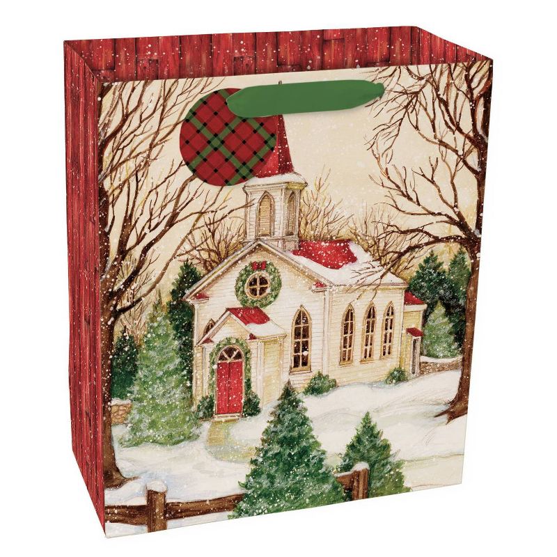 1ct Evergreen Christmas Large Gift Bag