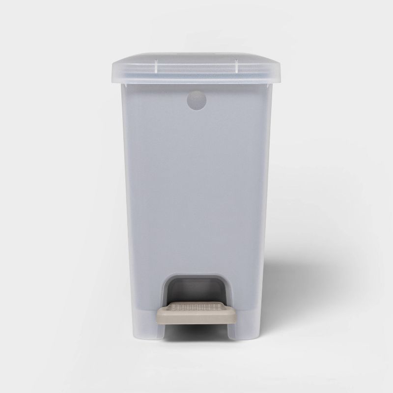 2.7gal Step Trash Can Wastebasket Gray - Room Essentials™