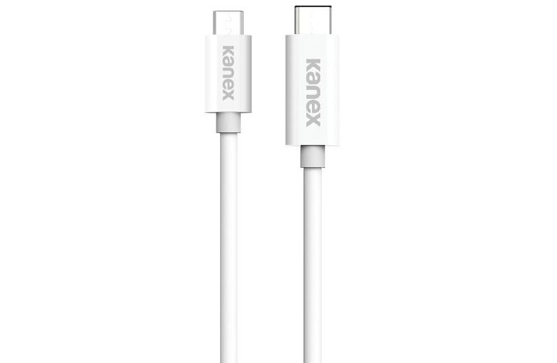Kanex USB-C to Micro USB Nylon Braided Charging Cable 4 Feet- White