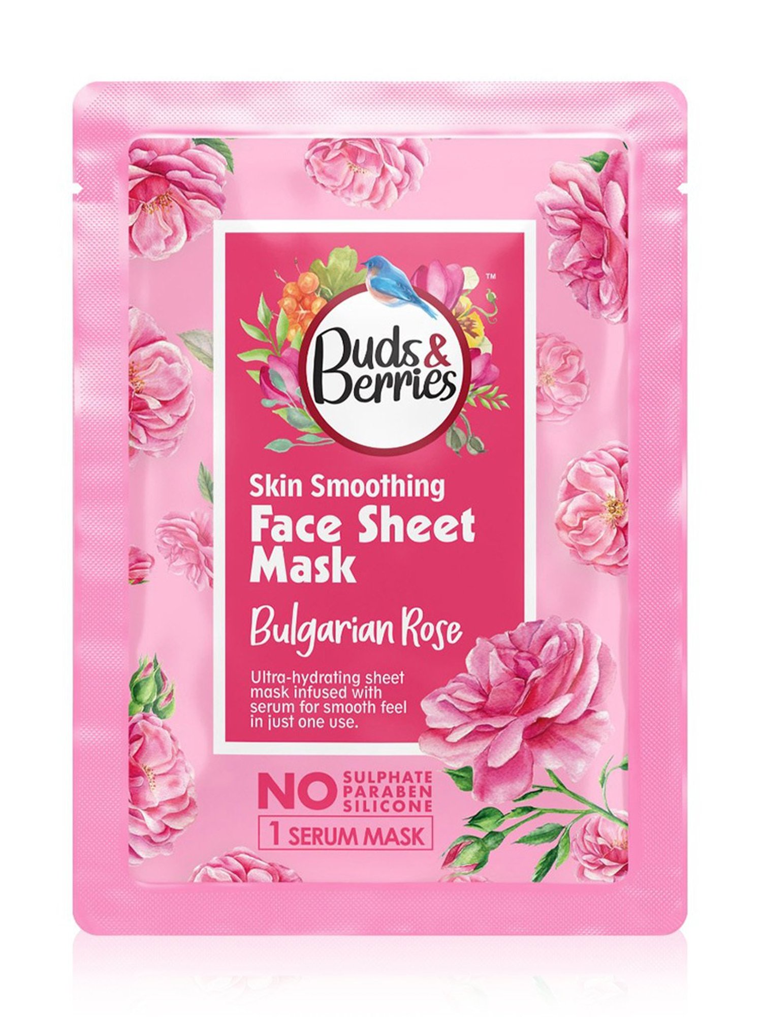 Buds & Berries Bulgarian Rose Skin Smoothing Face Sheet Mask