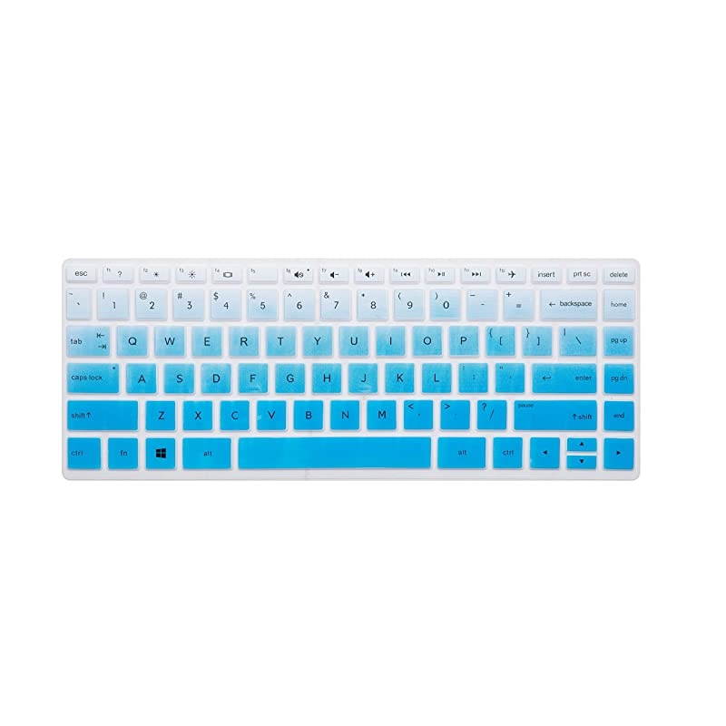 Keyboard Cover Compatible with HP Pavilion x360 2in1 14MBF 14BF050WM14MDW0013DX14MDW0023DX14MBW 14BW065BR 14DS0050NR 14DS0060NR 14DK1003DX Laptop Gradual Blue