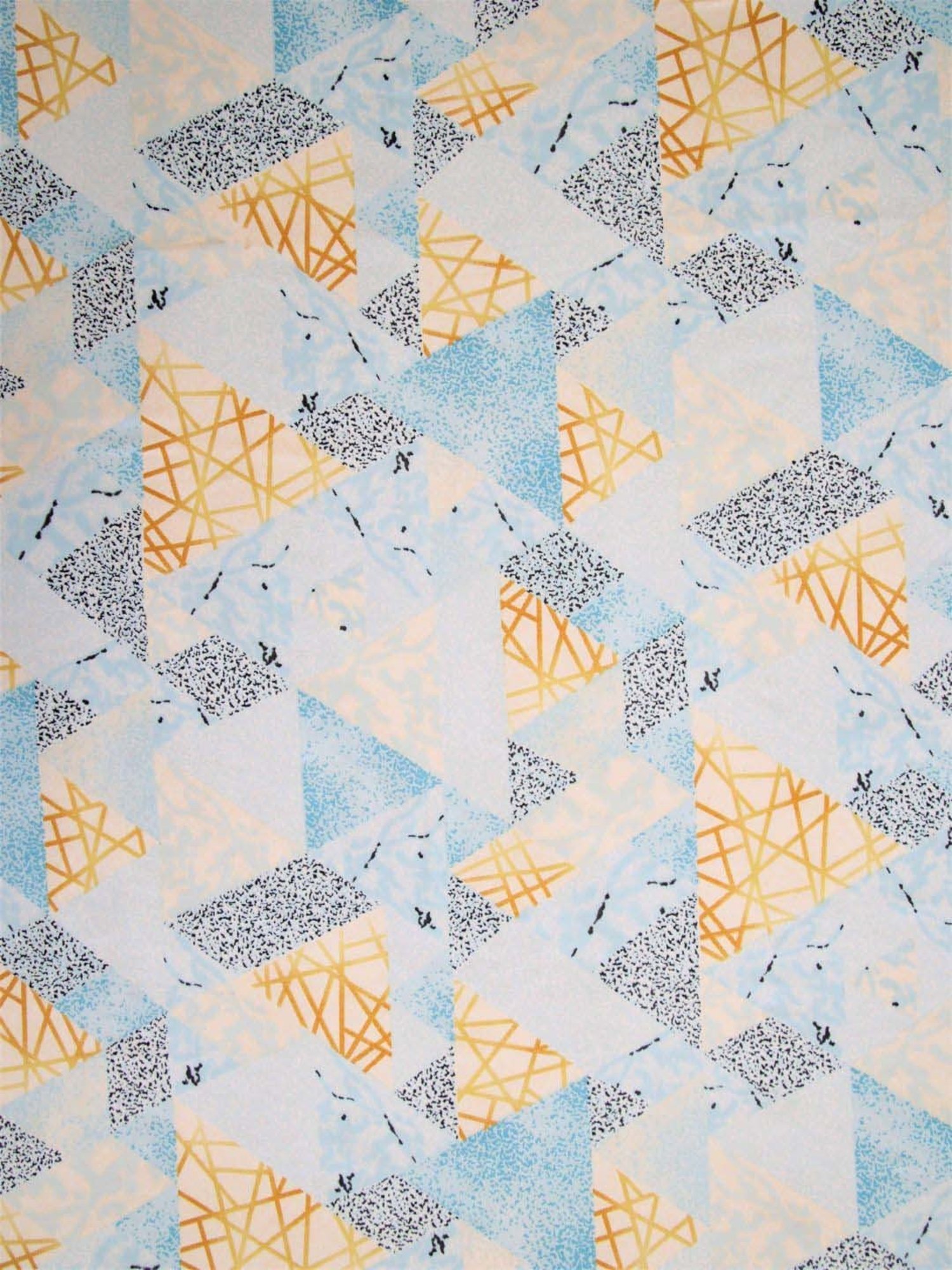 Ariana Blue & White Microfibre 144 TC Queen Bedsheet With 2 Pillow Covers