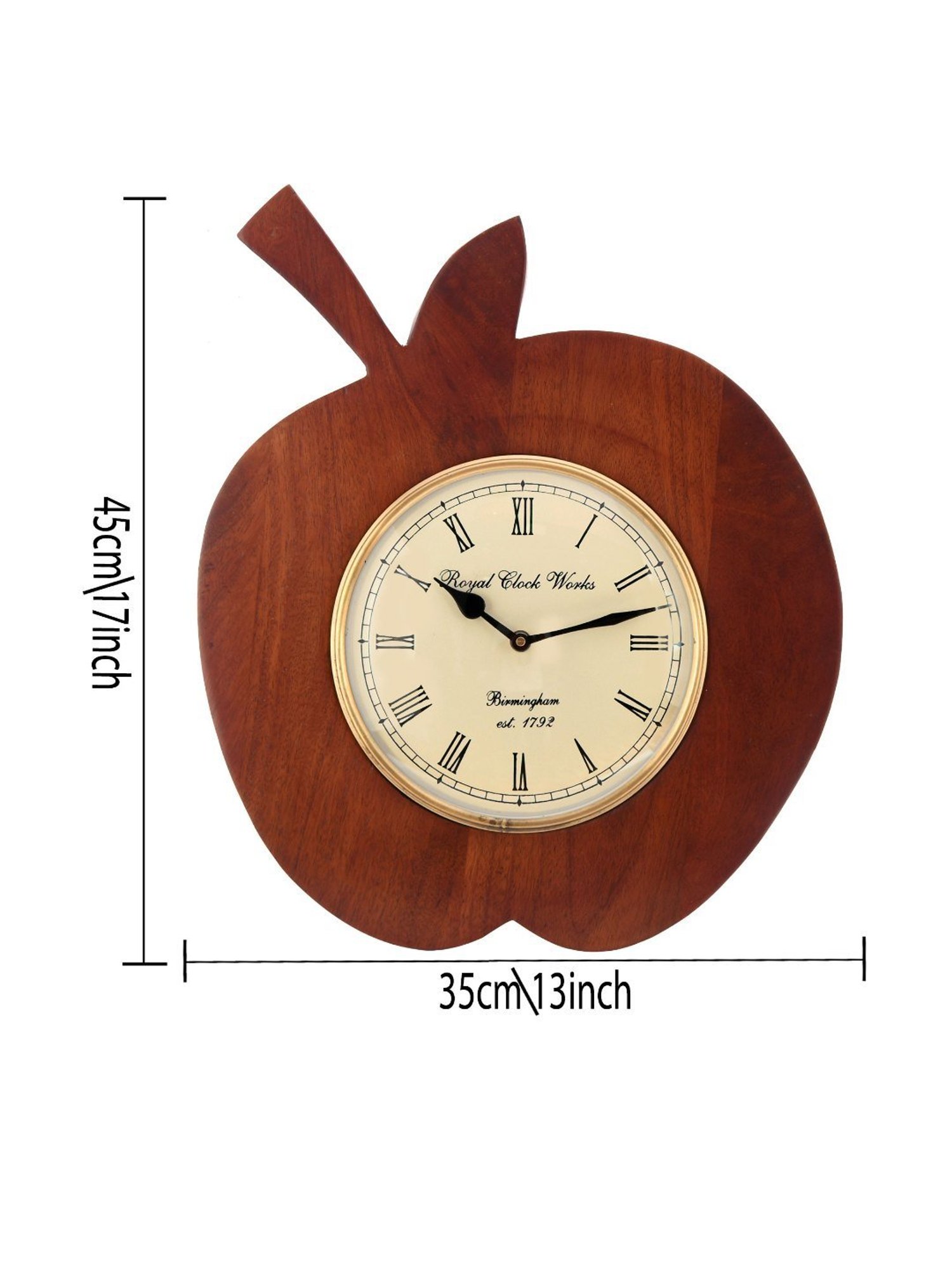 Aapno Rajasthan Apple Wooden Multicolor Wood Wall Clock