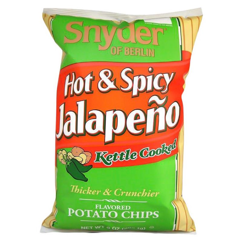 Snyder of Berlin Hot & Spicy Jalapeno Flavored Kettle Cooked Potato Chips - 8.5oz