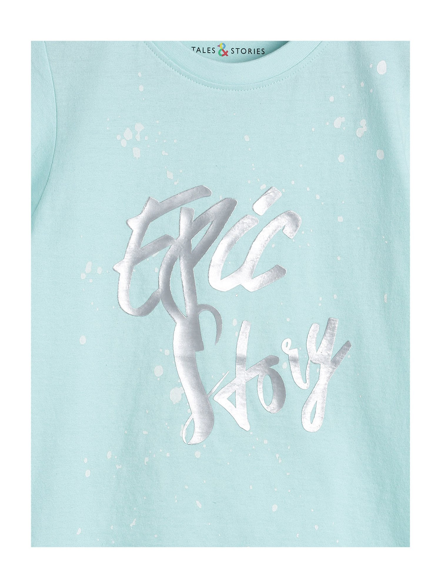 Tales & Stories Kids Blue Printed  T-Shirt