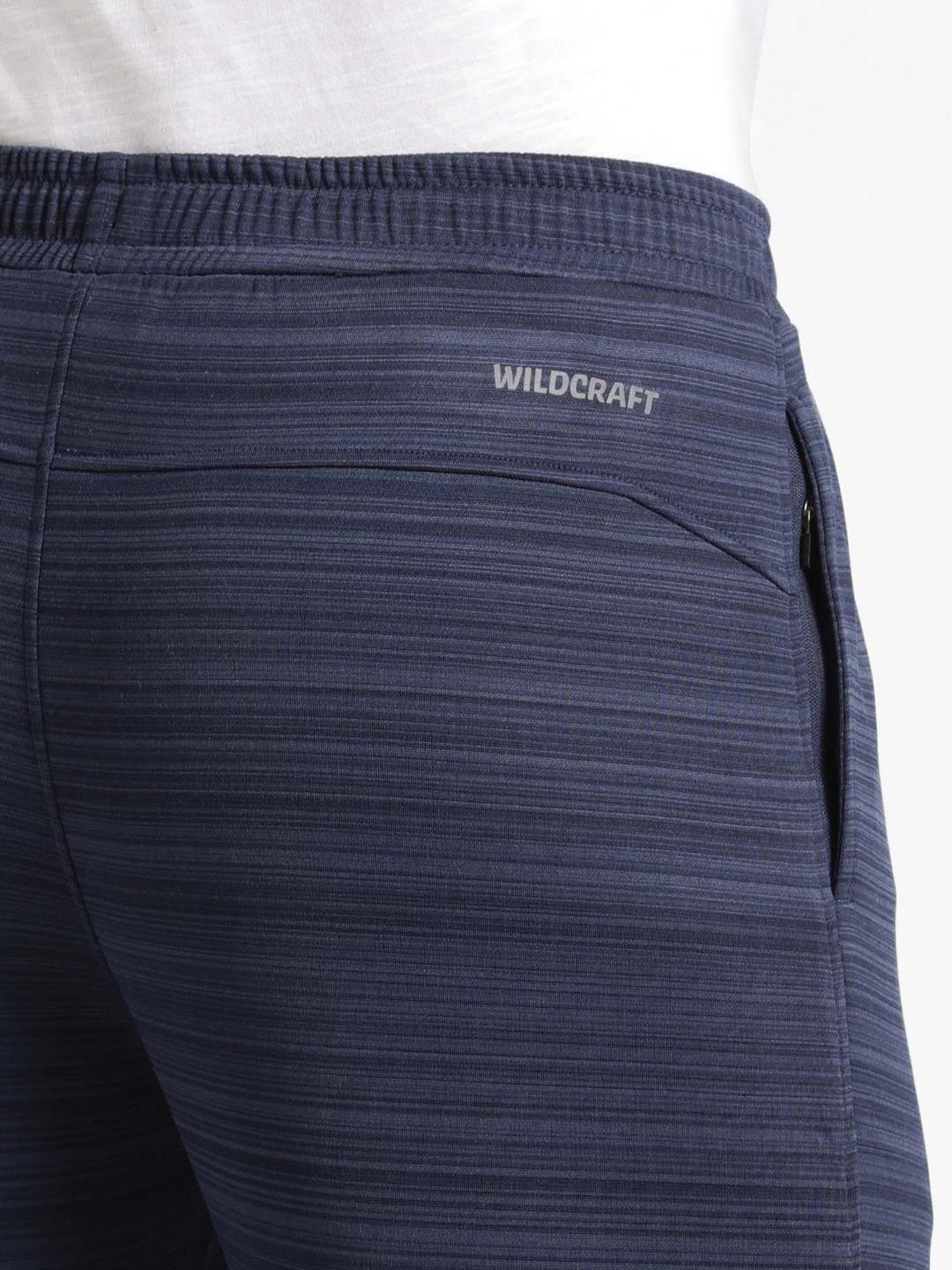 Wildcraft Navy Regular Fit Striped Joggers