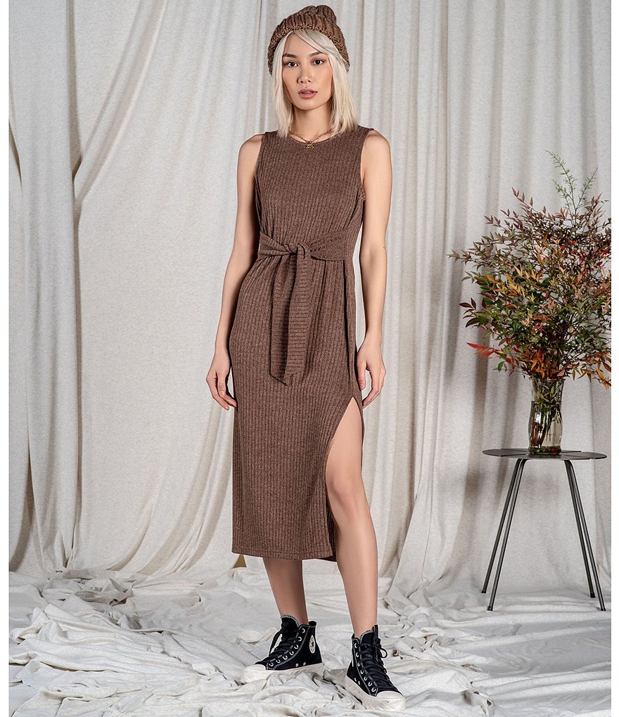Coco + Jaimeson Sleeveless Midi A-Line Knit Dress