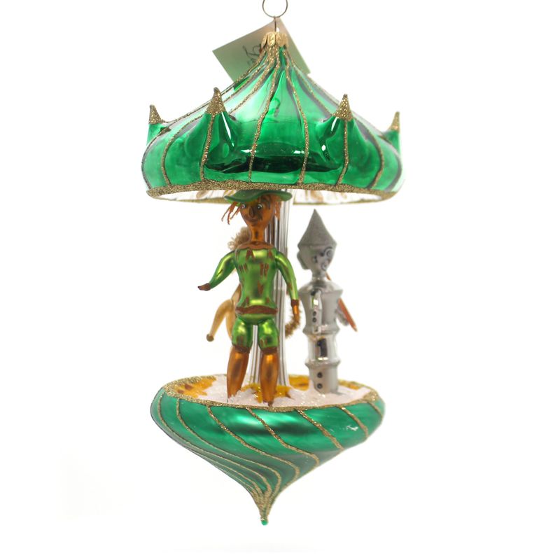 Laved Italian Ornaments Wizard Of Oz Carousel Lion Scarecrow Tin Man  -  Tree Ornaments