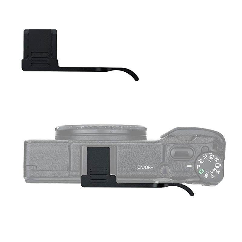 Metal Thumbs Up Grip for Ricoh GR II GRII GR2 with Hot Shoe Cover Protector Made of Aluminum Alloy Not Interfere with Controls of Camera