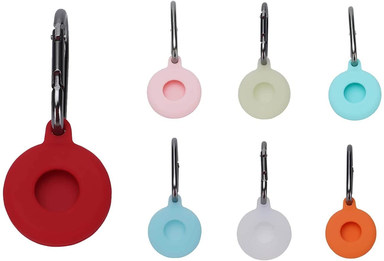 (2 Pack) Kids/Adults Anti-Lost Bracelet for AirTag, iZi Way Soft Silicone Wristband Watch Band Waterproof Protective Case Cover Holder for Apple Air Tag Tracker - Orange/Yellow