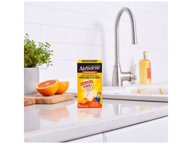 Airborne Immune Support Chewable Tablets with Vitamin C & Zinc - Citrus - 96ct