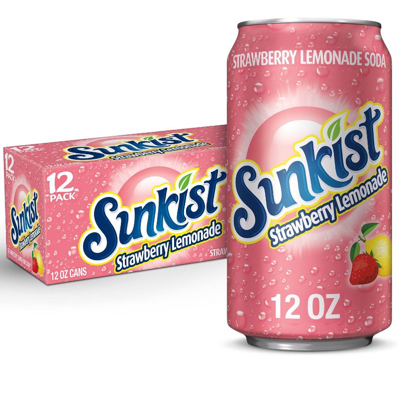 Sunkist Strawberry Lemonade - 12pk/12 fl oz Cans
