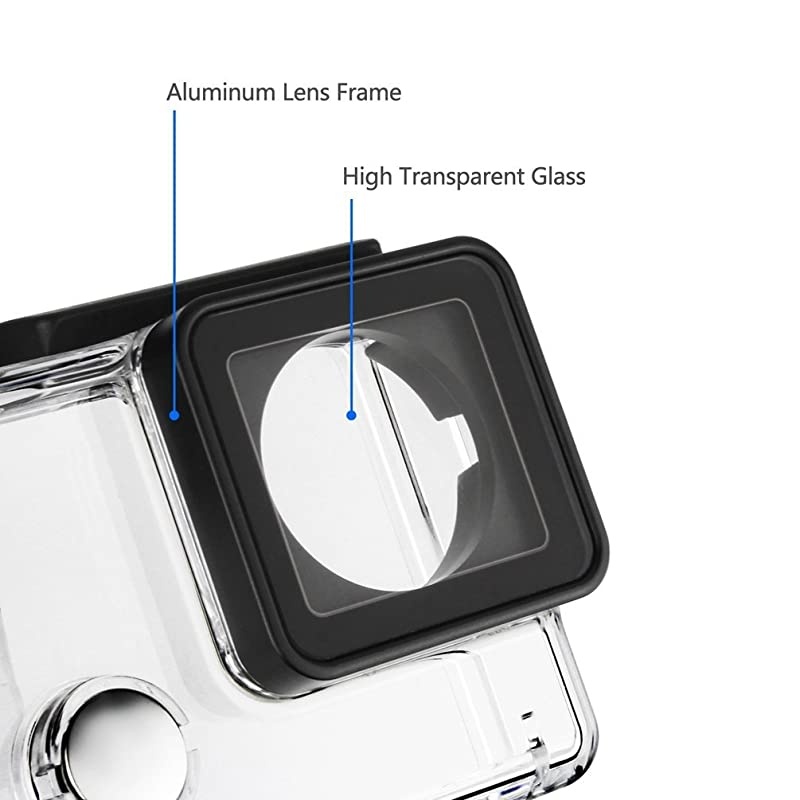 Standard Protective Waterproof Dive Housing Case for GoPro Hero 4 Hero 3+ Hero 3 Black Silver Camera 40 Meters 131 Feet Underwater Photography