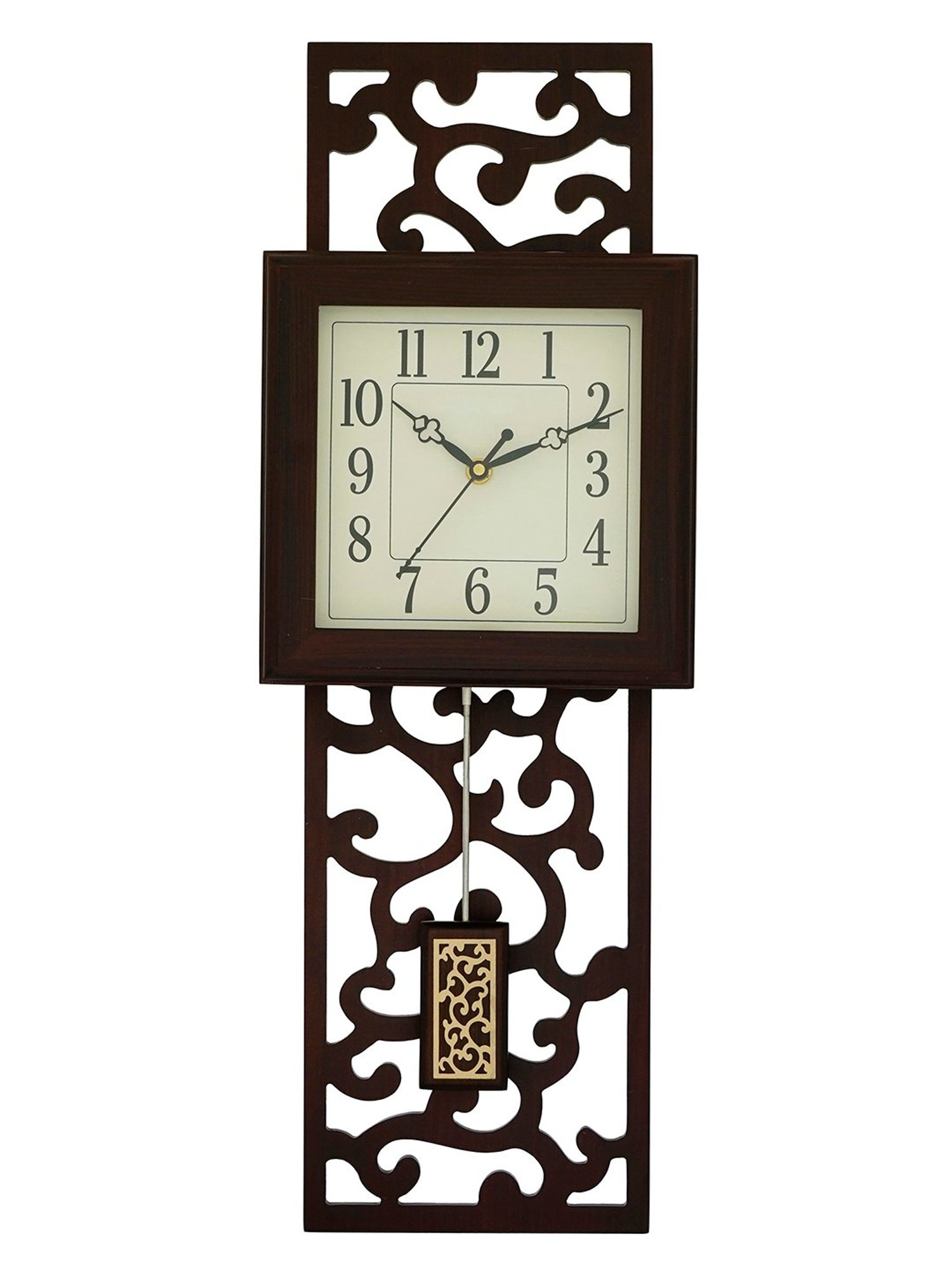 CHRONIKLE Vertical Rosewood Brown Wood Wall Clock